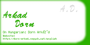 arkad dorn business card